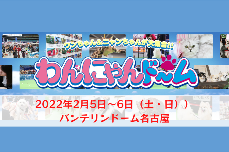 わんにゃんドーム 22 In 名古屋 22年2月5日 6日 土 日 バンテリンドーム名古屋 愛知県名古屋市