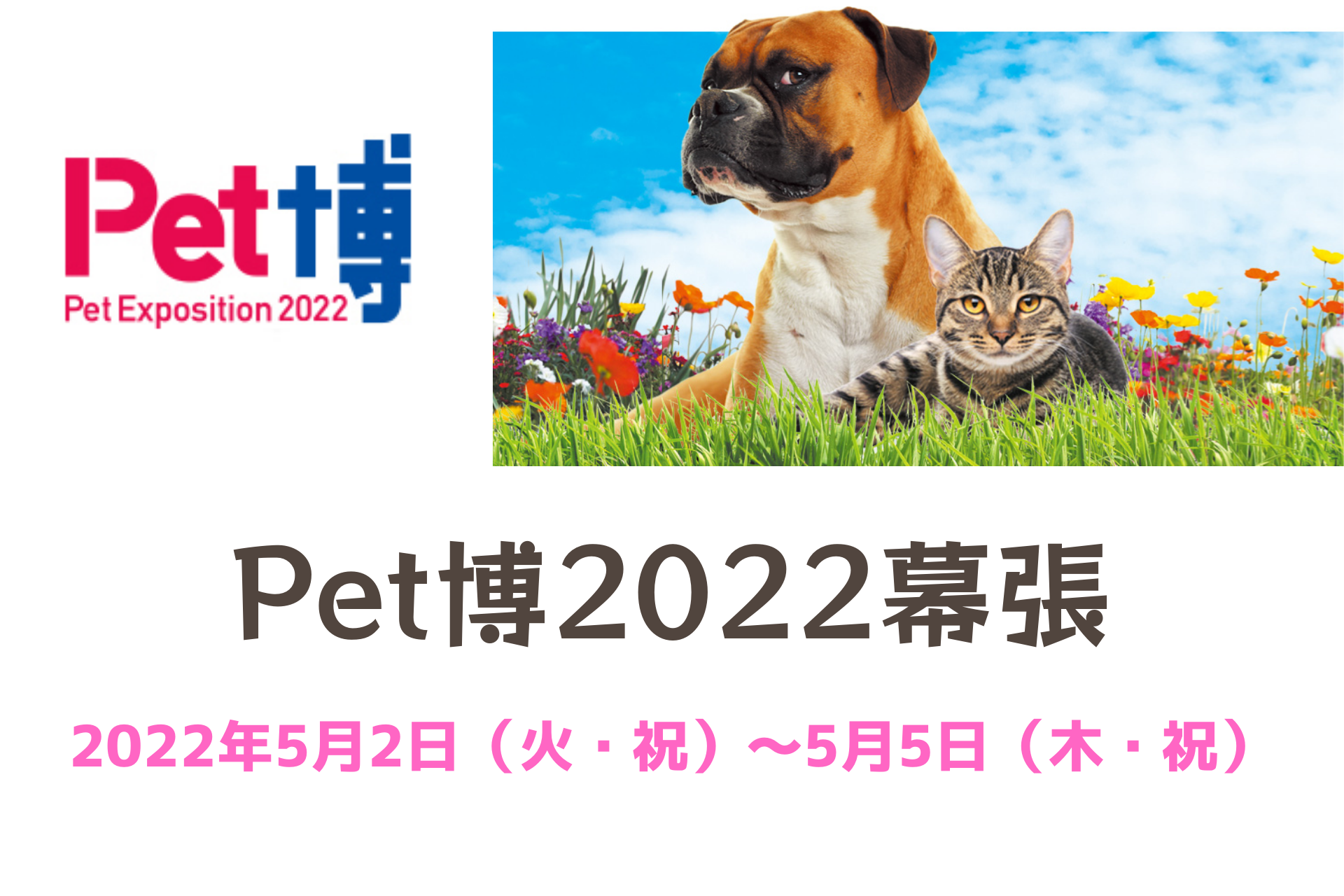 pet博2022幕張、ペット博2022幕張、犬連れて、ペット可能、ペット同伴可能なイベント、関東、神奈川県横浜市、猫と行ける、犬と行ける、
