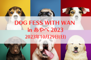 DOG FESS WITH WAN in あやべ 2023 （2023年10月29日(日)）｜紫水ヶ丘公園 （京都府綾部市）